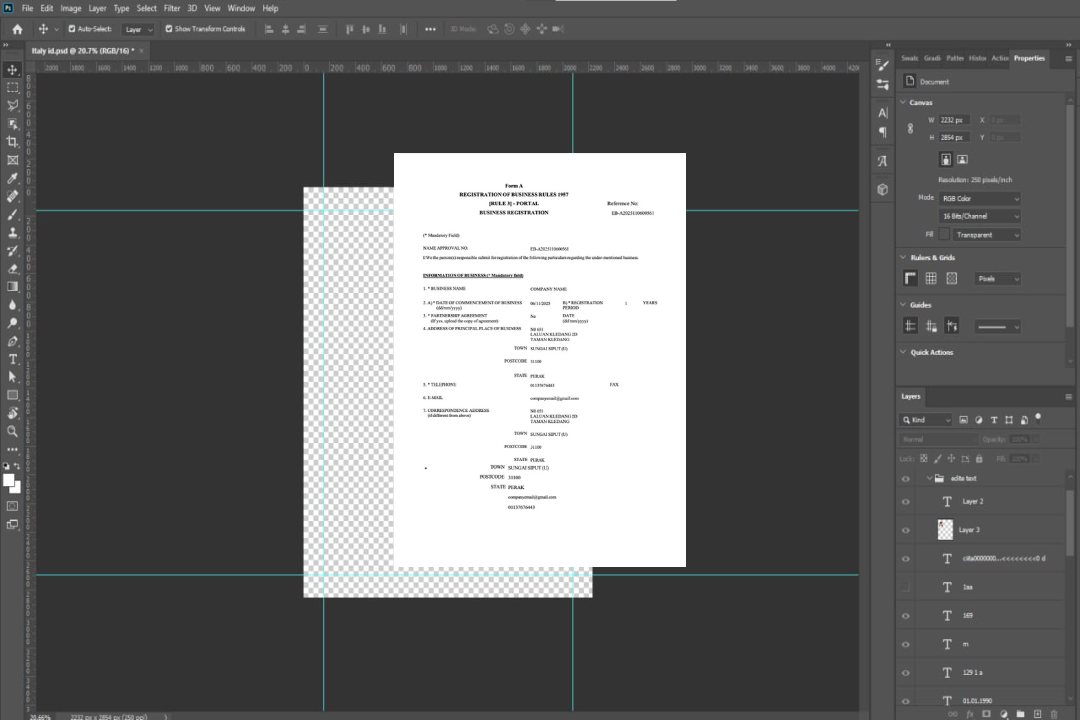Modèle Word et PDF de certificat d'enregistrement d'entreprise en Malaisie, version 2 template